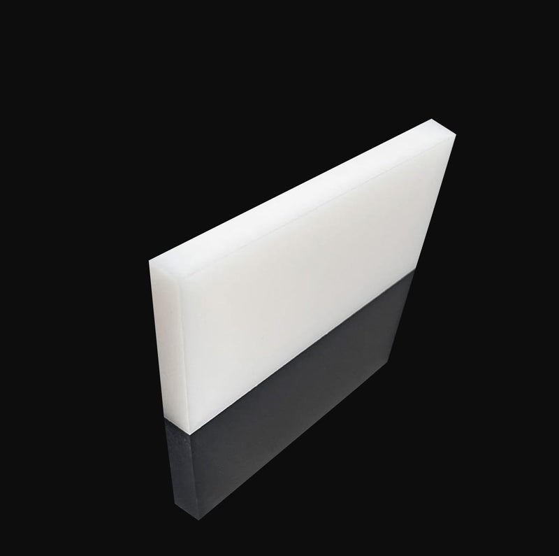GLN High-Density Polyethylene (HDPE) Plastic Block 1/2" Thick 3" X 12"- for Machining, Home Improvements, DIY Projects, Engineering,High-Density Polyethylene Plastic Sheet (1pcs White PE Block) - Image 1